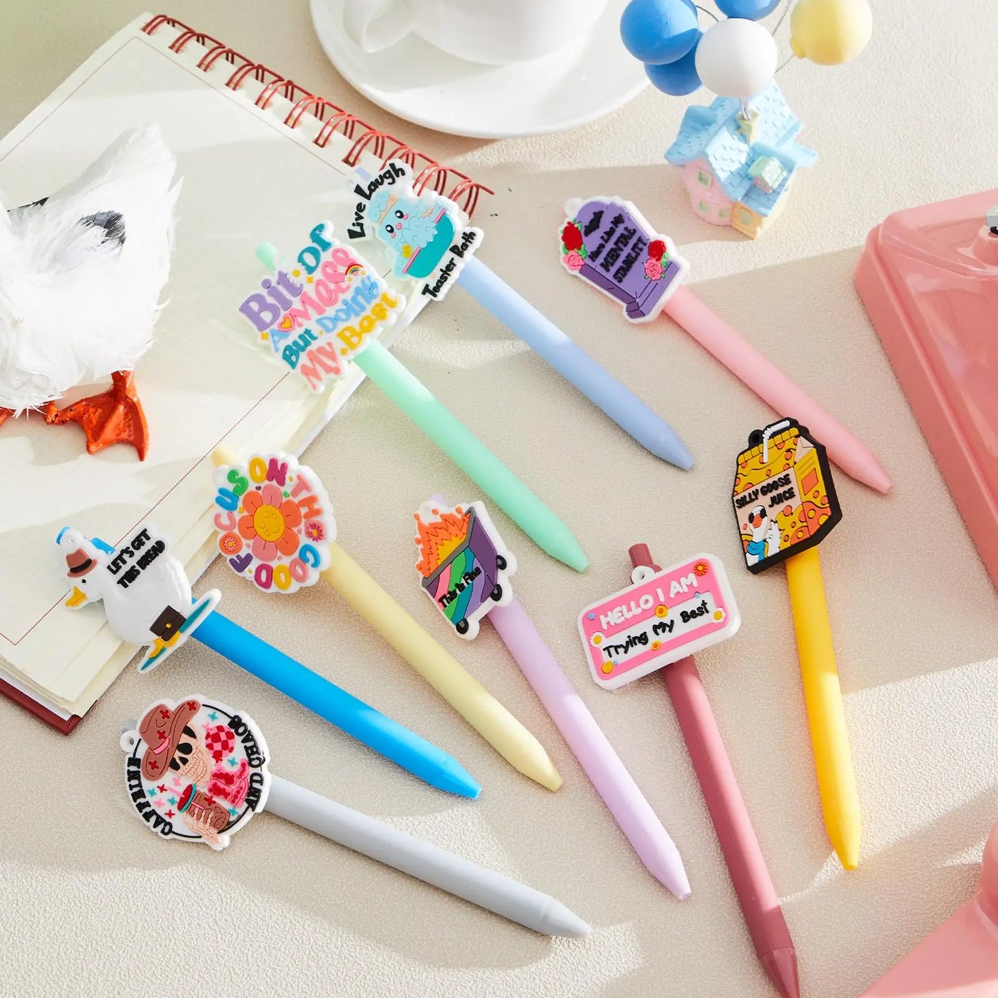 😂 Funny Dumpster Fire Meme Pens Set – Novelty Ballpoint Pens for Teachers, Coworkers, Nurses & Office Desk Gifts (18/36 PCS)