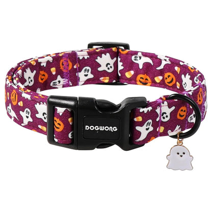 Fall Pumpkin Dog Collar | Adjustable Soft Padded Pet Collar with Pumpkin Charm 🎃🍂