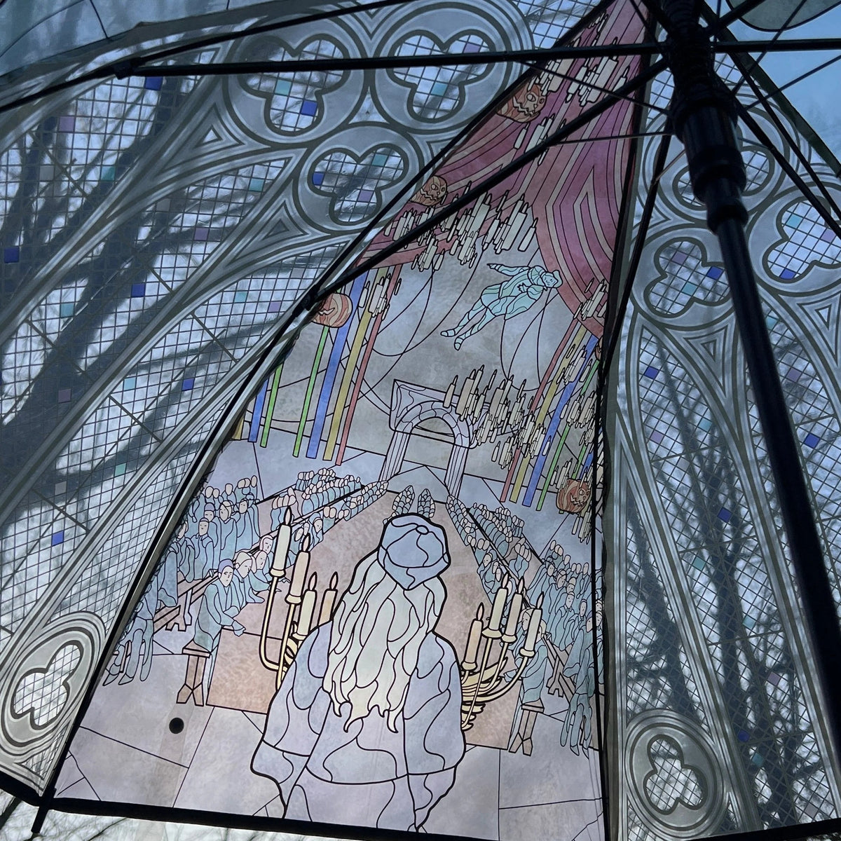 Wizard-Inspired Stained Glass Canopy Umbrella