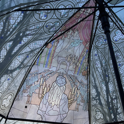 ☂️ Wizard-Inspired Stained-Glass Canopy Umbrella