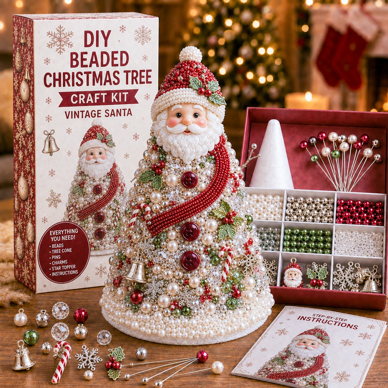 🔥Last Day 49% OFF - 🎄✨ DIY Beaded Christmas Tree Craft Kit(📦Buy 2 Free Shipping)