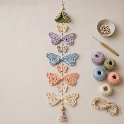 ❤️Beginner-Friendly🦋Butterfly Garden Cascade DIY Crochet Kit