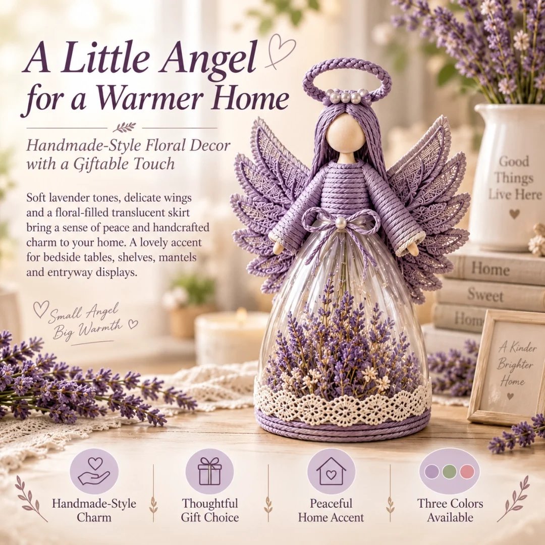 🎁 Lighted Floral Angel Figurine
