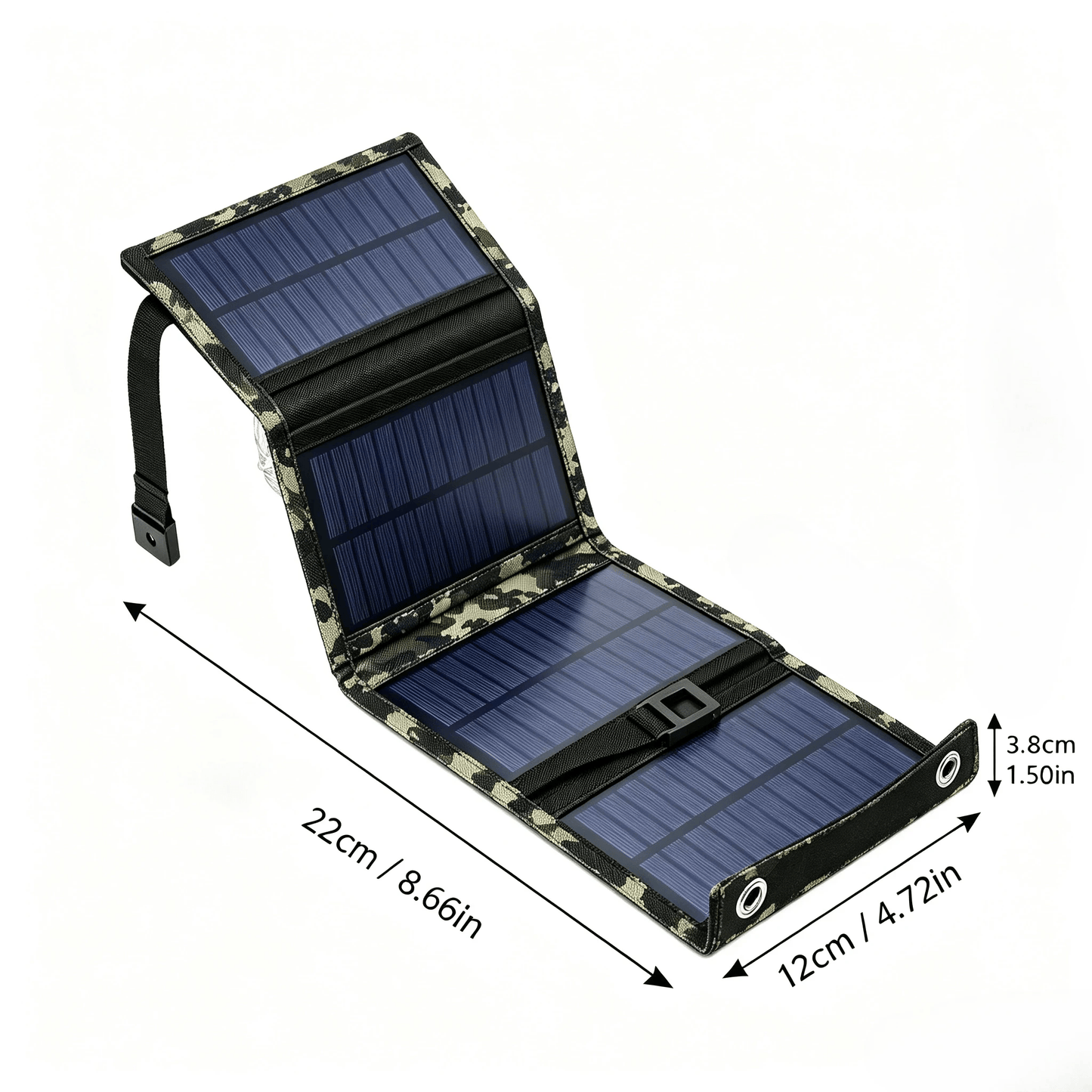 ☀️ 20W Portable Solar Panel Charger – Foldable Outdoor Power Source for Camping, Hiking & Emergency Charging