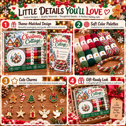 🎄 Christmas Kumihimo Bracelet Making Kit | DIY Braided Friendship Bracelets & Creative Handmade Holiday Gifts 🧶