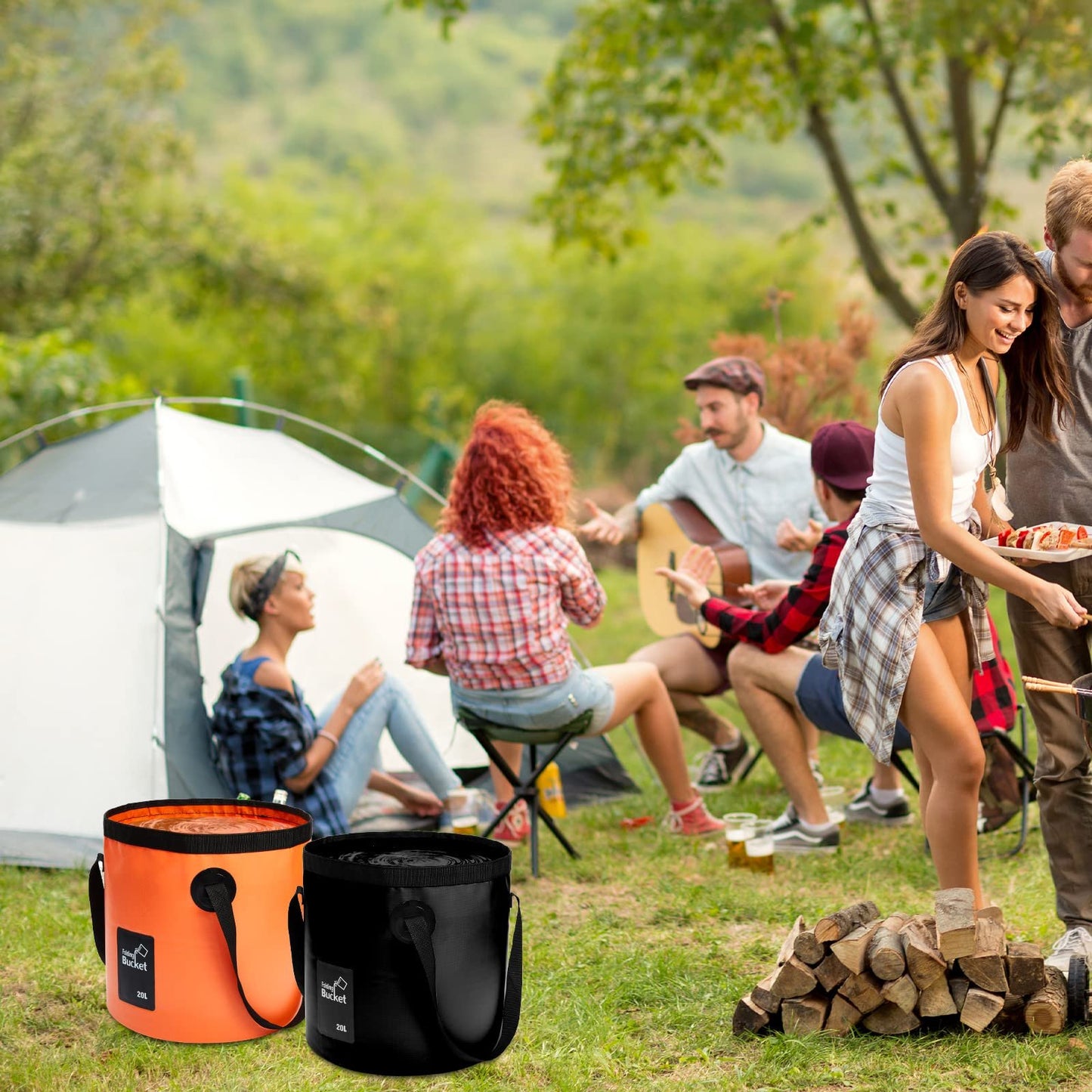⏰Limited Stock 60% OFF🧺💦🎣Portable Foldable Water Bucket - Perfect for Fishing, Camping, Traveling!!