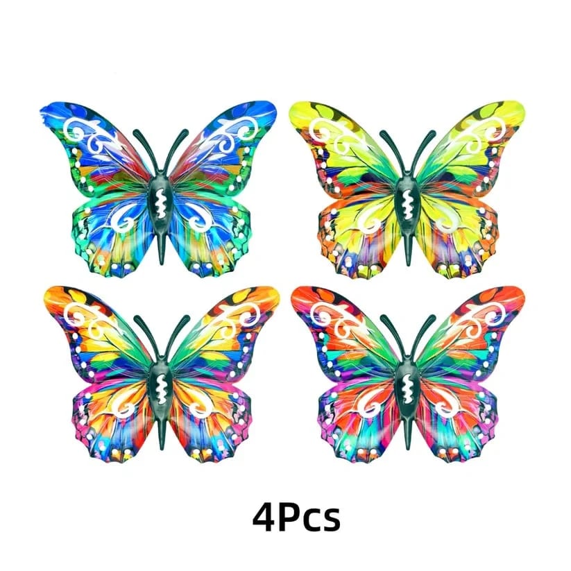 🎉🦋A complete set! 4Pcs Butterfly Metal Wall Decor🤩