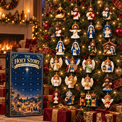 ⏳ Last Day 49% OFF – ✝️ 24-Day Holy Story Mini Brick Advent Calendar | 24 Faith-Inspired Christmas Ornament Builds 🎄