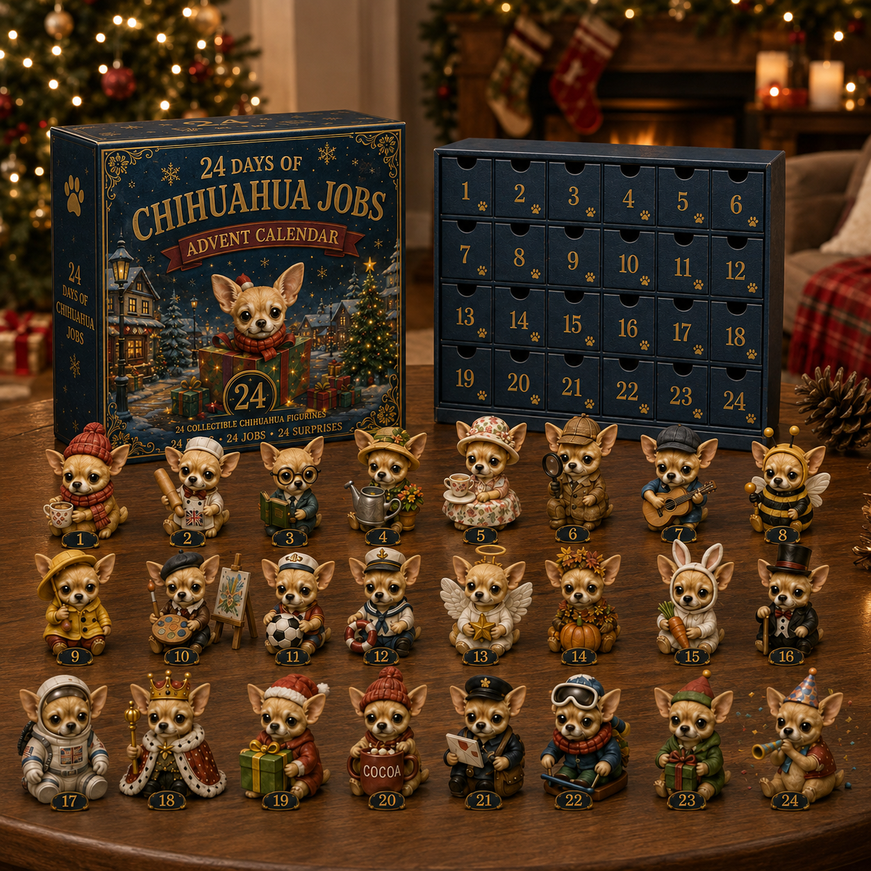Chihuahua Jobs Advent Calendar 2026 – 24 Days of Unique Chihuahua Miniature Collectibles