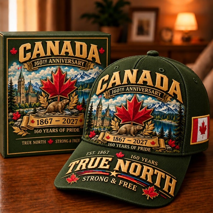 💝49% OFF - 🍁 Canada 160th Anniversary 1867–2027 – Premium Heritage Cap | Cotton-Poly Blend • Detailed Embroidery • Adjustable Fit 🇦🇺