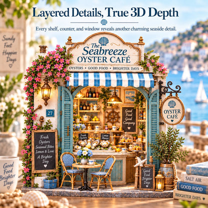 🏡 DIY 3D Miniature Café & Holiday Scene Kit Collection