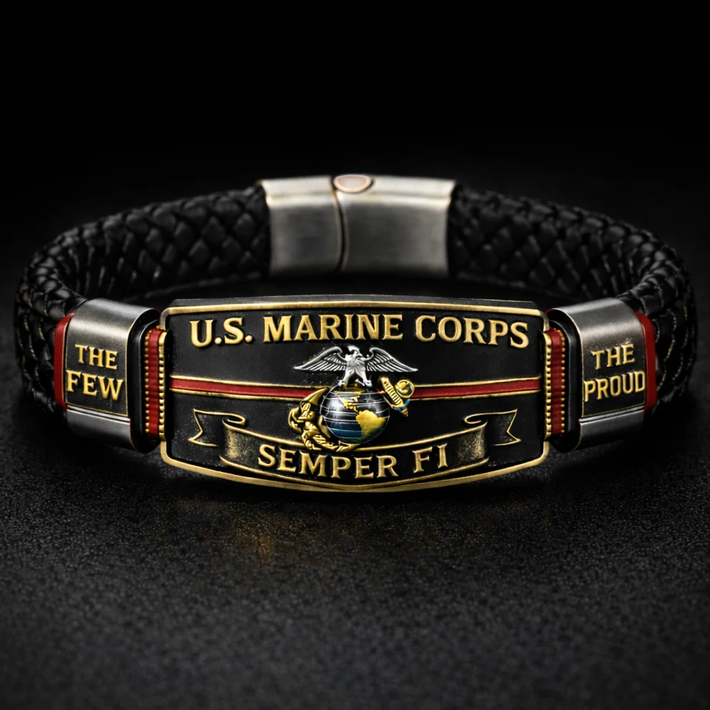 Handmade U.S. Marine Corps “Semper Fi” Bracelet(Adjustable Size), 🔥Buy 2 FREE SHIPPING!