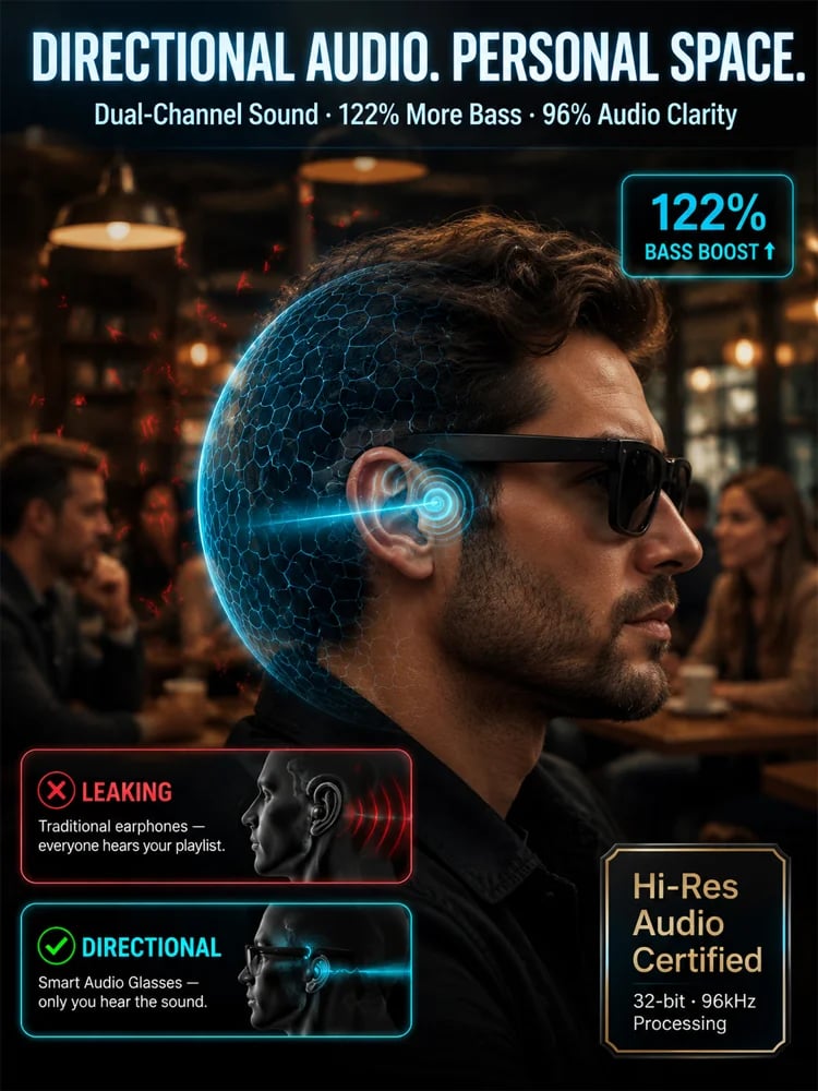 PulseAI Smart Audio Shades 🕶️🎧