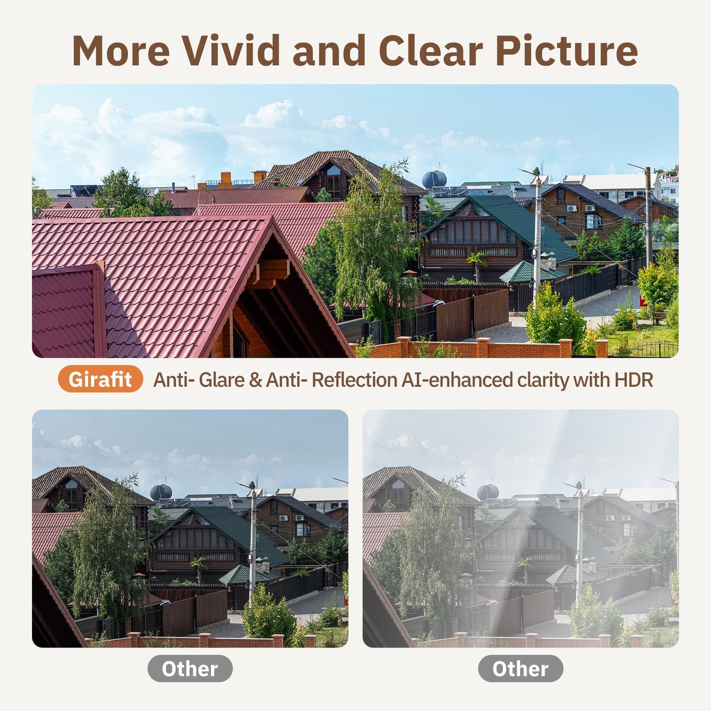 2K Indoor WiFi Security Camera with AI Detection & Color Night Vision