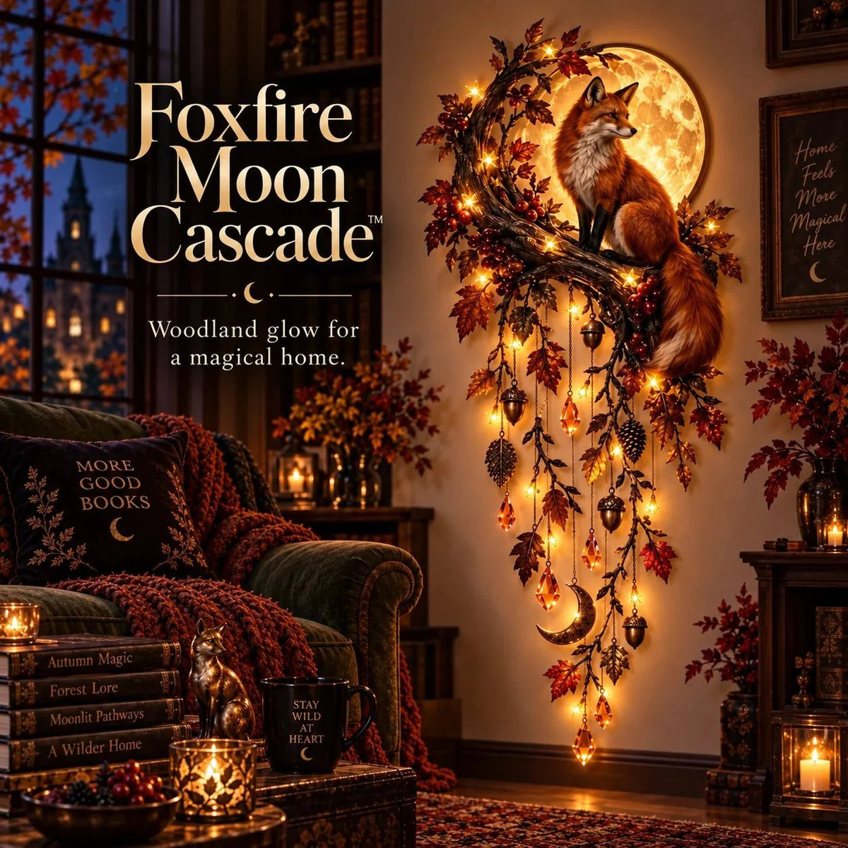 🌙 Enchanted Moon Animal Wall Light – 4 Celestial Styles