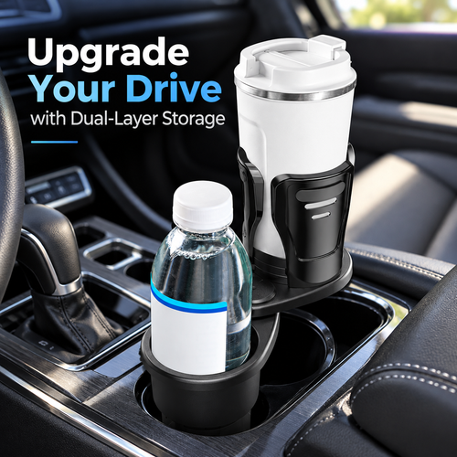 Multi-Function 2-in-1 Car Cup Holder & Expandable Drink Organizer 🥤