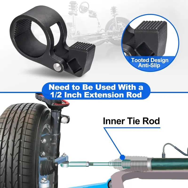 💥Flash Sale 40% OFF🔥 | 27–42mm Inner Tie Rod Wrench Heavy-Duty Cr-Mo Steel Tool