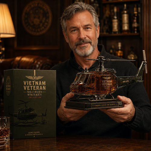Vietnam War Veteran UH-1 Huey Helicopter Tribute Whiskey Decanter - 1965-1975 Limited Edition (🔥Buy 2 Get Free Shpping🔥)