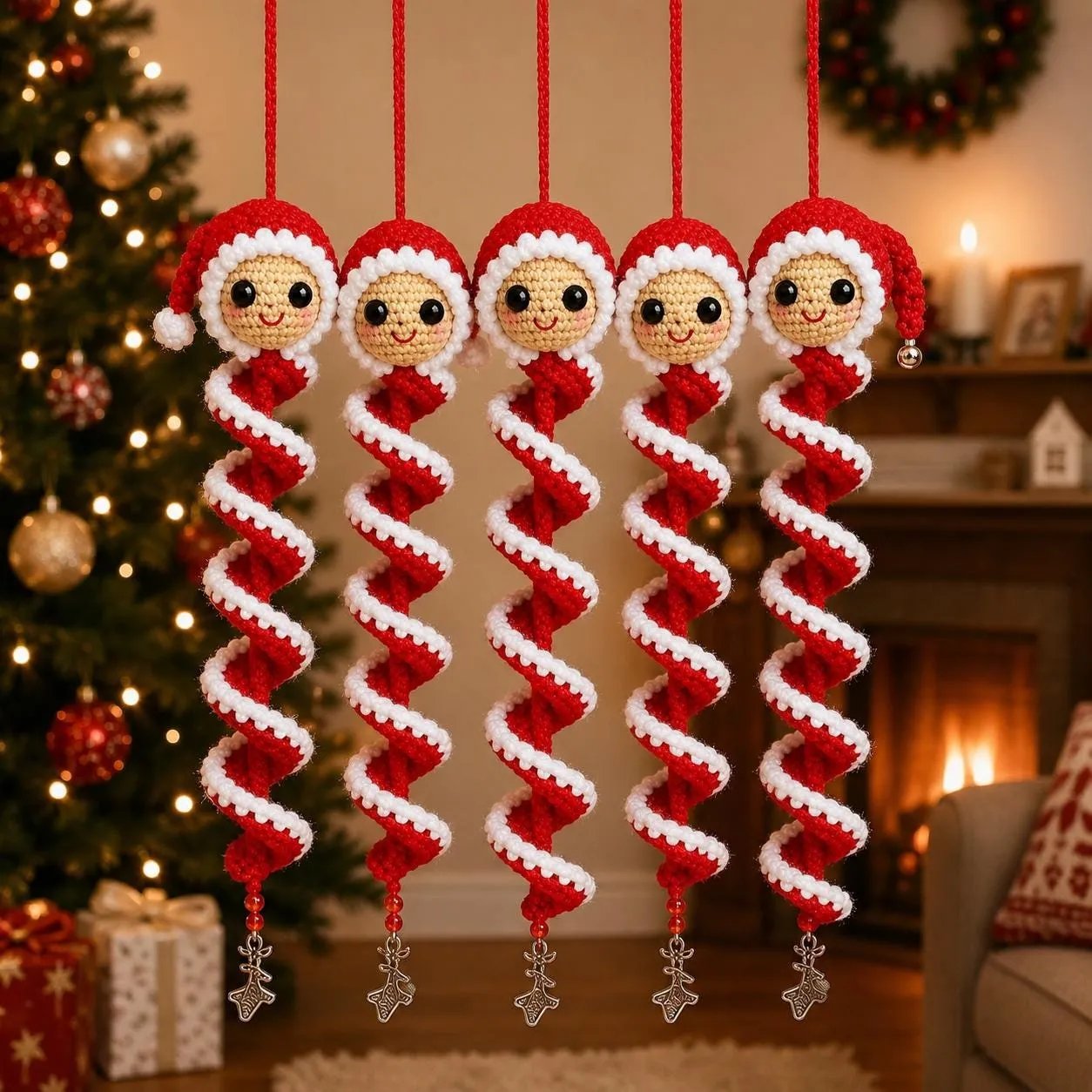 🔥 LAST DAY 49% OFF – ☃️ Crochet Snowman Spiral Ornament DIY Kit | Complete Beginner-Friendly Set with Soft Yarn, Crochet Hook, Festive Beads, Snowflakes & Step-by-Step Guide 🧶🎄✨