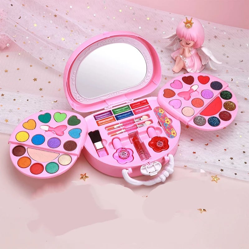 ⭐ 2026 Sale — Over 26,000 Sold!💖 Kids Washable Makeup Toy Set with Portable Pink Handbag 👛