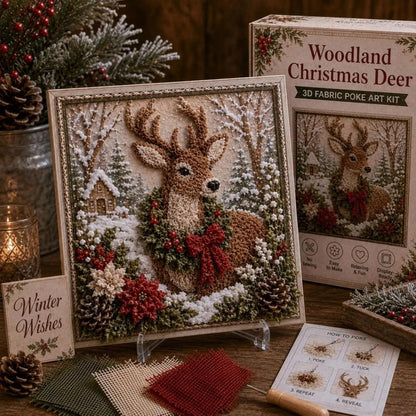 🔥2026 HOT SALE 49% OFF 💥🎄 3D Christmas Fabric Poke Art DIY Craft Kit