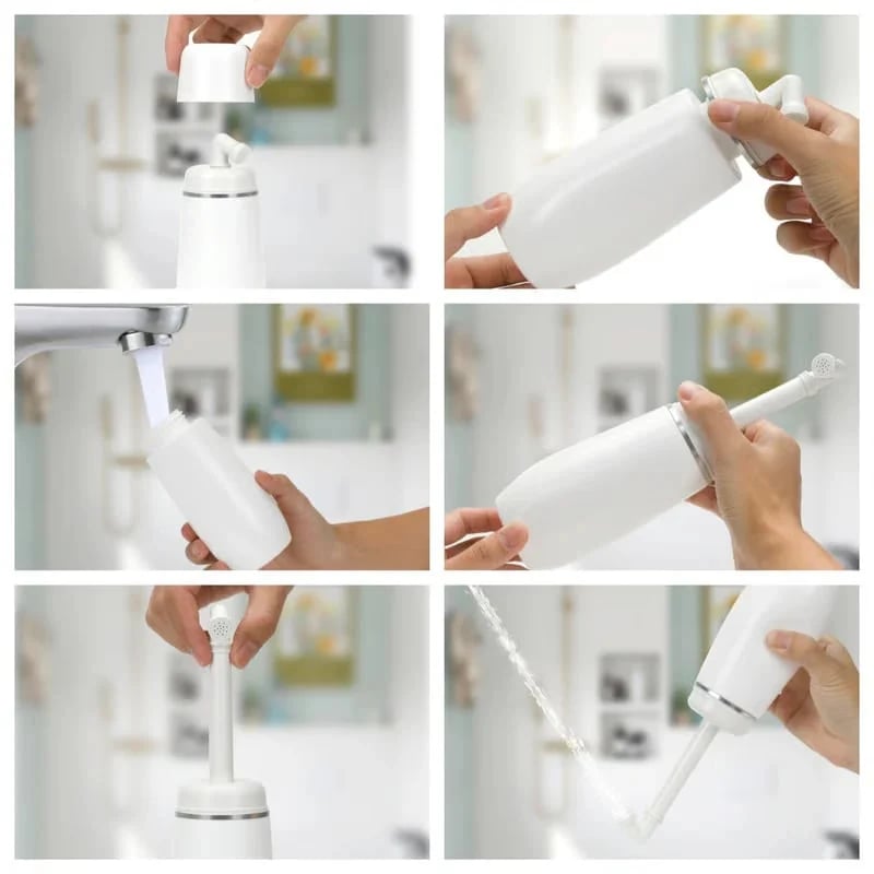 💧Portable Bidet 🧼– 🕌Perfect for Wudu & Daily Hygiene, 13.5 oz, Leak‐Proof