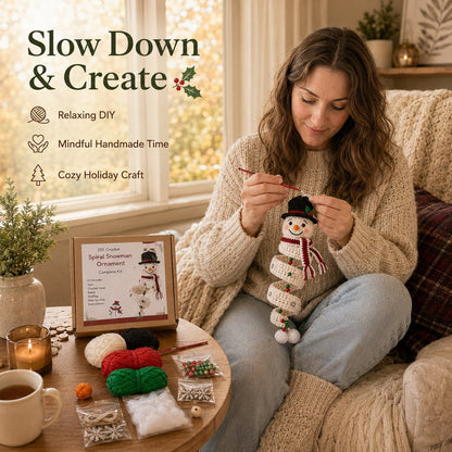 Crochet Christmas Spiral Ornament DIY Kit