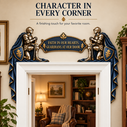 'Guardians at Our Door' – Epic Medieval Knight Door Frame Decor Set 🛡️🏰