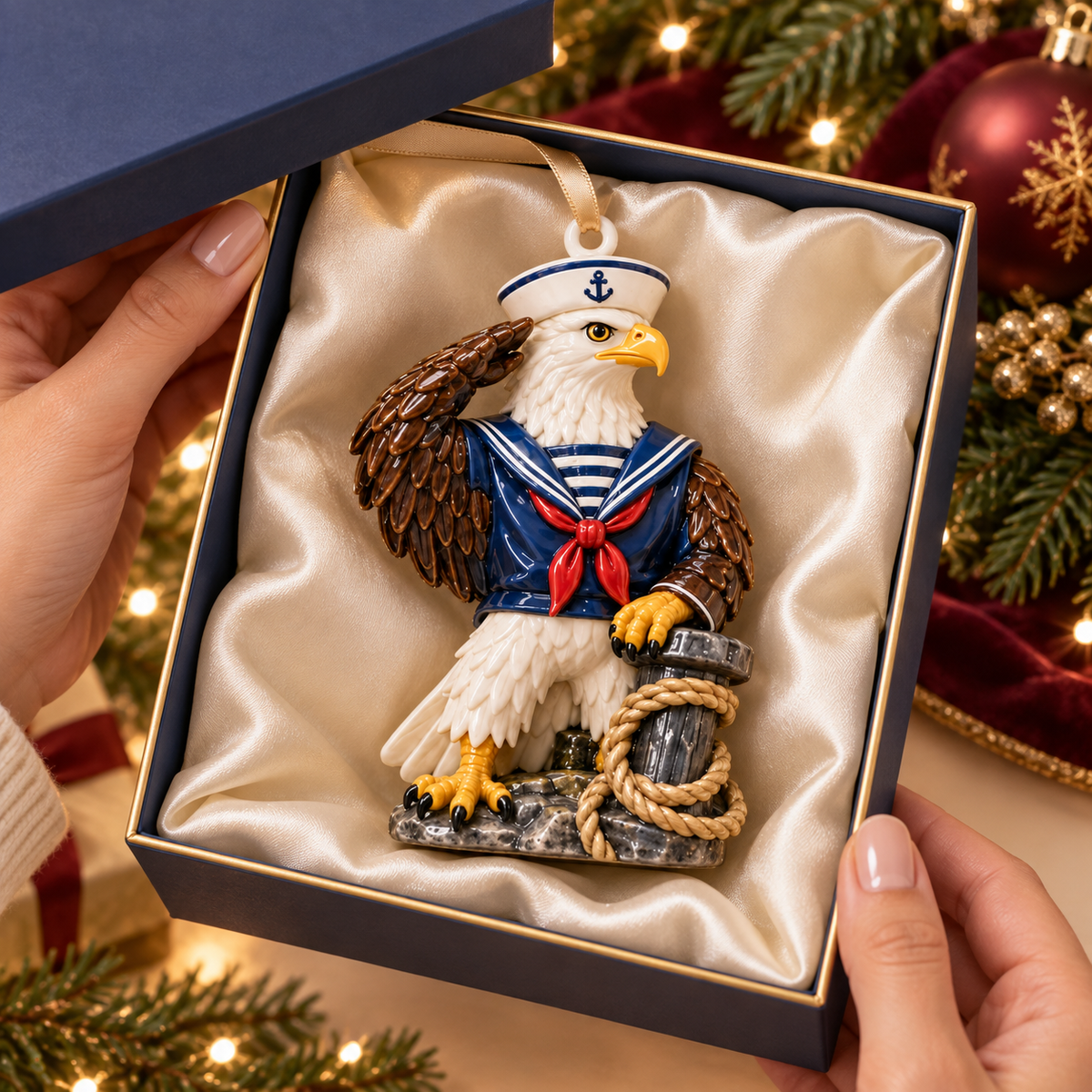 2026 Patriotic Bald Eagle Christmas Ornaments