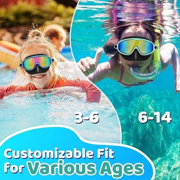 🏊‍♀️ Buy 1 Get 1 Free🏊‍♀️-HD children's large frame waterproof and anti-fog swimming goggles🏊‍♀️