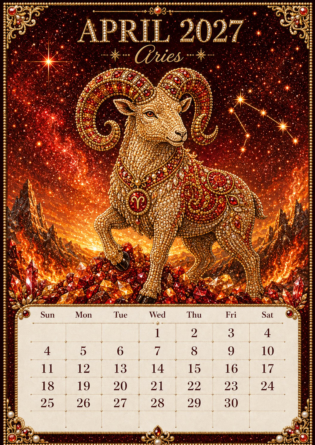 ⏳ Last Day 49% OFF – 🌙 Beginner-Friendly 2027 Twelve Zodiac Bead Art Calendar Kit | Complete Kit with Zodiac Design Base, Decorative Beads & Step-by-Step Guide Included 💕