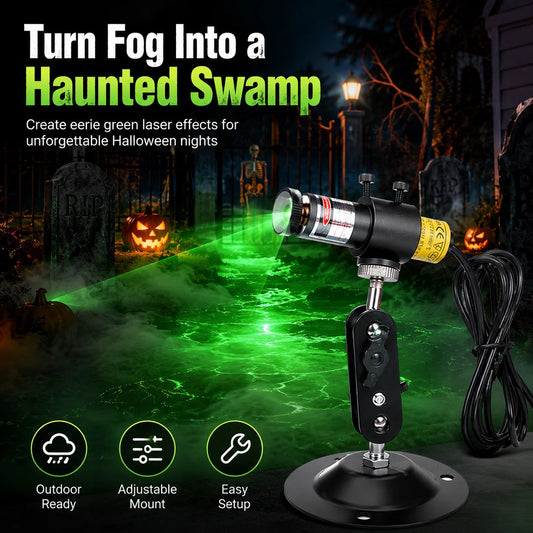 🎃Halloween Green Laser Fog Projector for Swamp Effect
