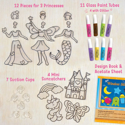 DIY Princess & Unicorn Stained Glass Kit – Create Magical Window Art That Shines