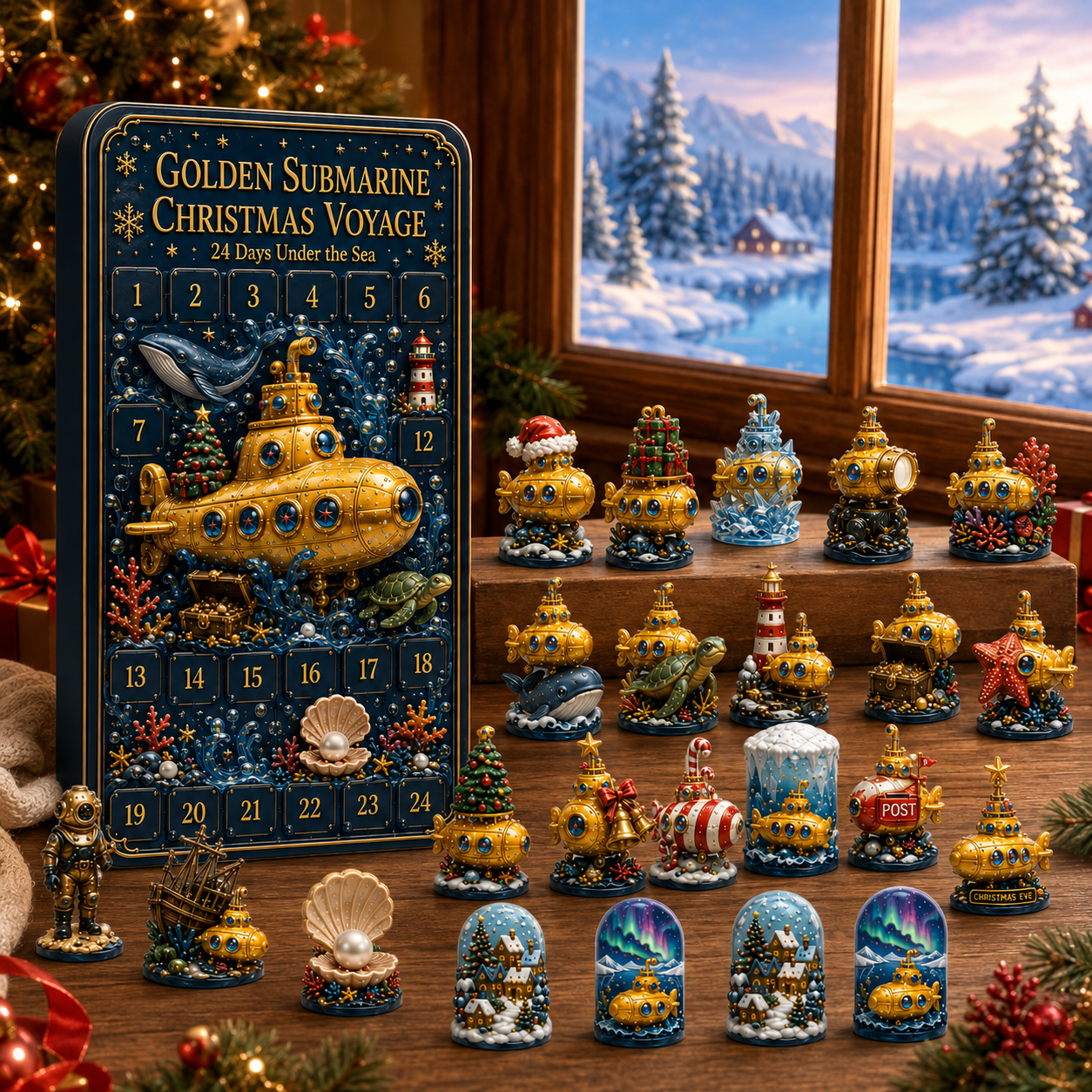 2026 Golden Submarine Christmas Advent Calendar