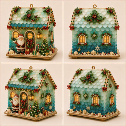 ⏳ Last Day 49% OFF – 🏡 Beginner-Friendly DIY Glowing Coastal Glass-Style Christmas Cottage Kit Collection | Complete Kit with Sea Glass-Style Pieces, Pearl Beads & Step-by-Step Guide Included 💕