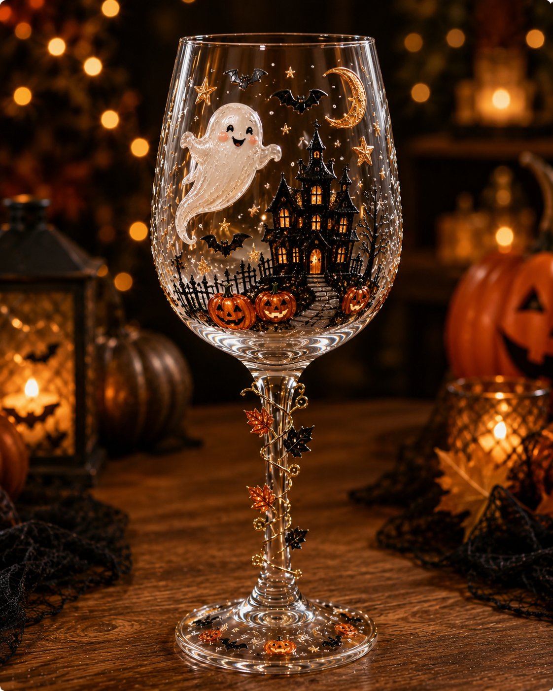 ⏳ Last Day 49% OFF – 🎃 3D Halloween Sculpted Glass Collection | Premium Clear Glass with Raised Spooky Characters, Glossy Seasonal Details & 6 Collectible Designs ✨