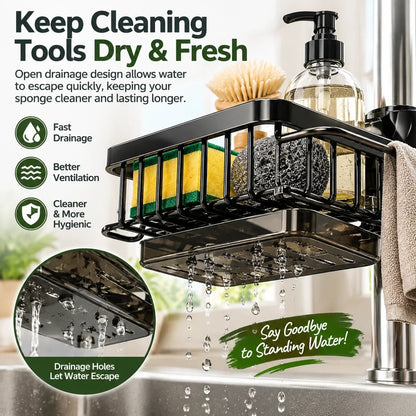 🔥HOT SALE🔥✨ Faucet Sink Organizer Rack – Keep Your Kitchen Sink Clean & Clutter-Free