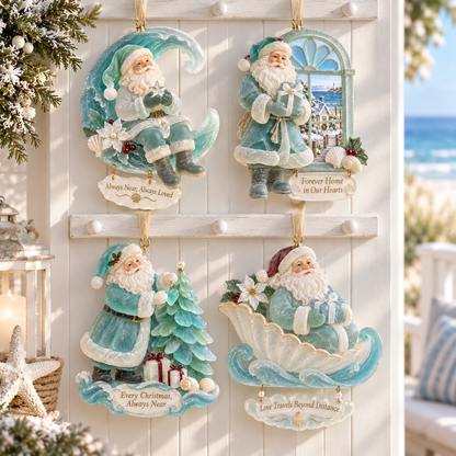 Coastal Santa Christmas Ornament