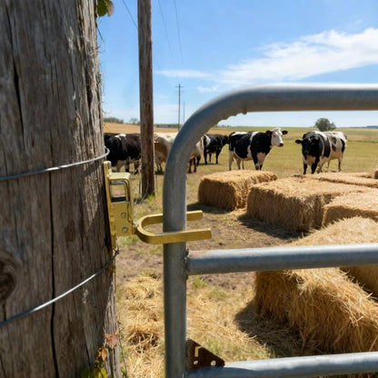 🔥🎁49% OFF🔥Instant Locking Gate Latch – Prevents Cattle, Sheep & Horses From Escaping