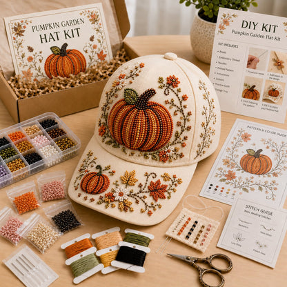 Halloween Beaded Embroidery Hat DIY Kit