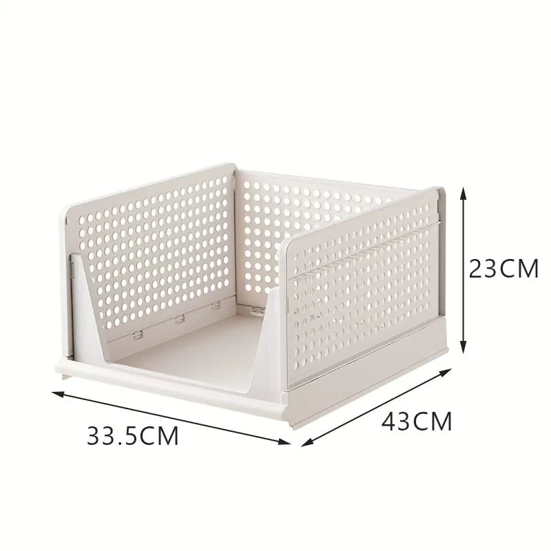 Foldable Drawer-Style Wardrobe Storage Box – Stackable Clothing & Closet Organizer