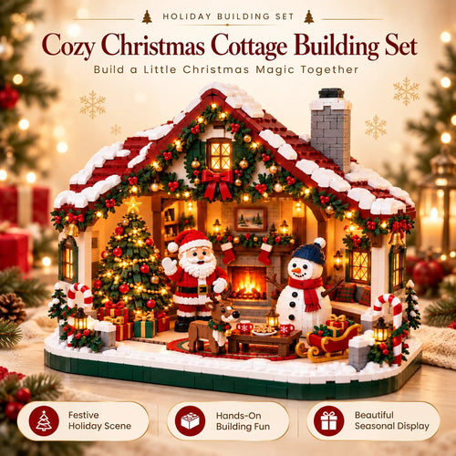 🎄 Cozy Christmas Cottage Building Set – Build Together, Create Memories & Display with Pride