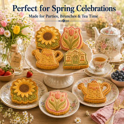 ⏳ Last Day 49% OFF – 🌸 8-Design Spring Garden Mini Pie Mold Collection | Reusable Embossed Molds for Shaping Detailed Bee, Butterfly, Ladybug, Sunflower, Cottage & More 🥧✨
