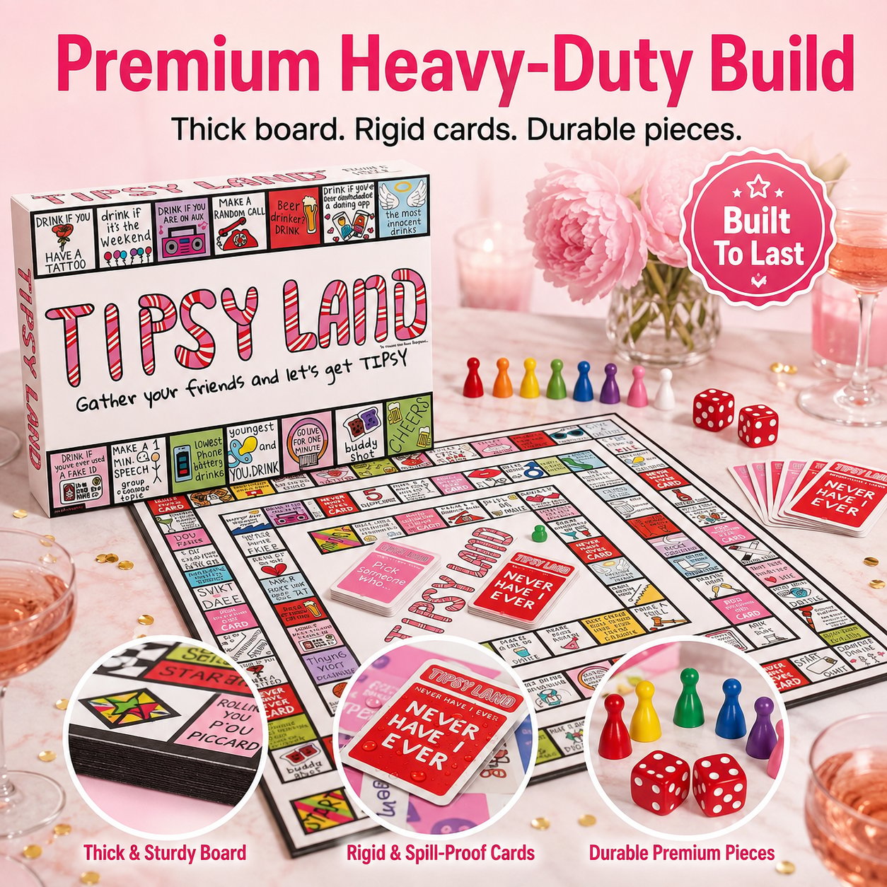 🎉🔥Tipsy Land Adult Drinking Board Game