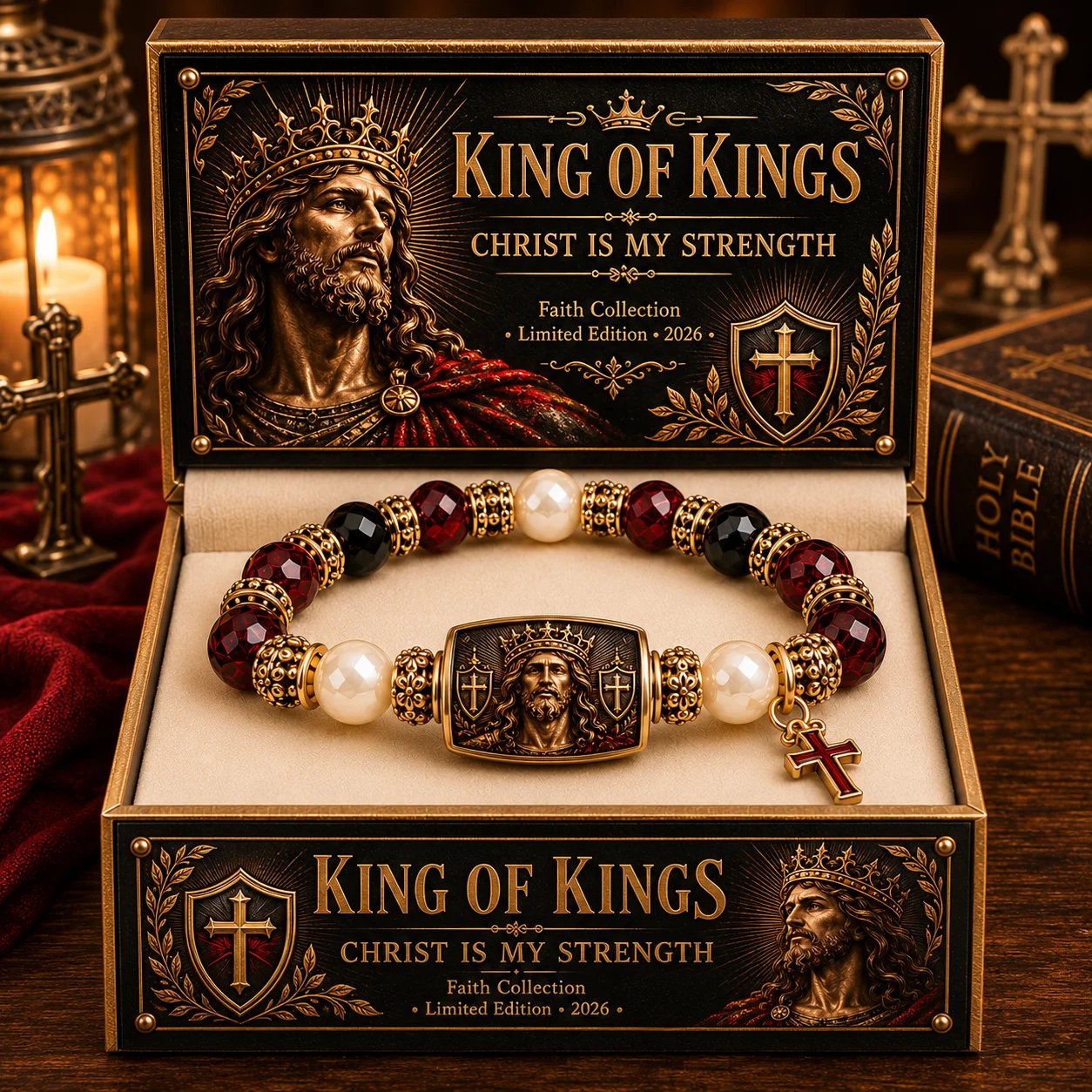 ✝️ Limited Edition Faith Bracelet Collection 2026 | 5 Sacred Designs, Comfortable Stretch Fit & Matching Devotional Gift Box 👑🕊️✨