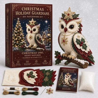 ⏳ Last Day 49% OFF – 🎄Beginner-Friendly Christmas Holiday Guardian Felt Patchwork Kit Collection | Complete Kit with Pre-Cut Felt, Embroidery Materials & Step-by-Step Guide Included 💕
