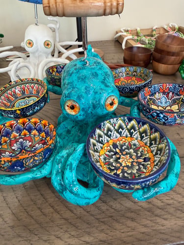 Handmade Octopus Snack Server