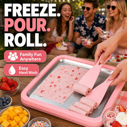 No-Electricity Rolled Ice Cream Maker – DIY Frozen Treat Tray