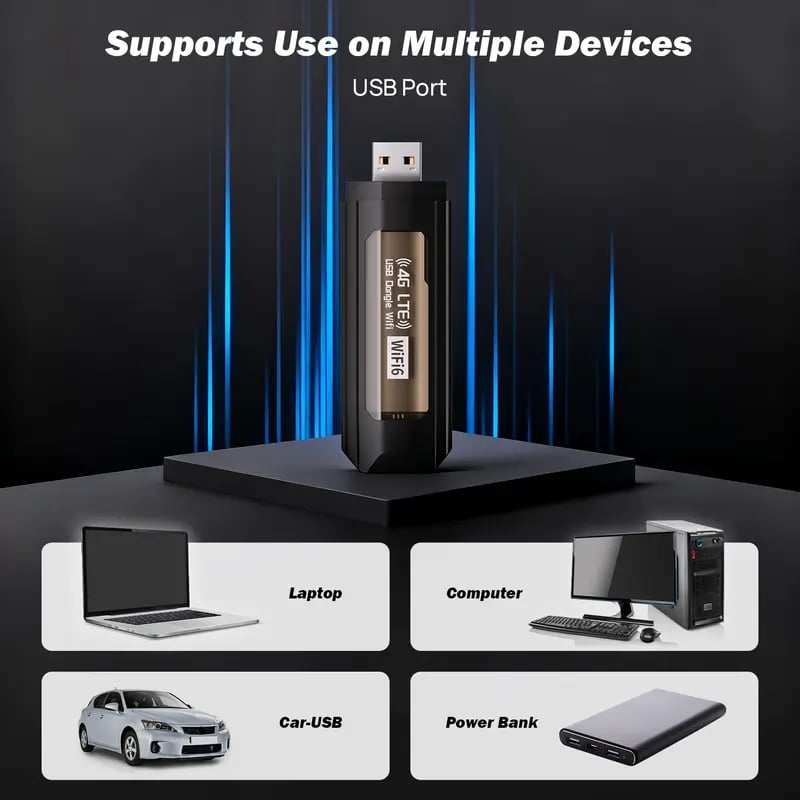 📶 4G LTE USB WiFi Router – Portable Hotspot Adapter