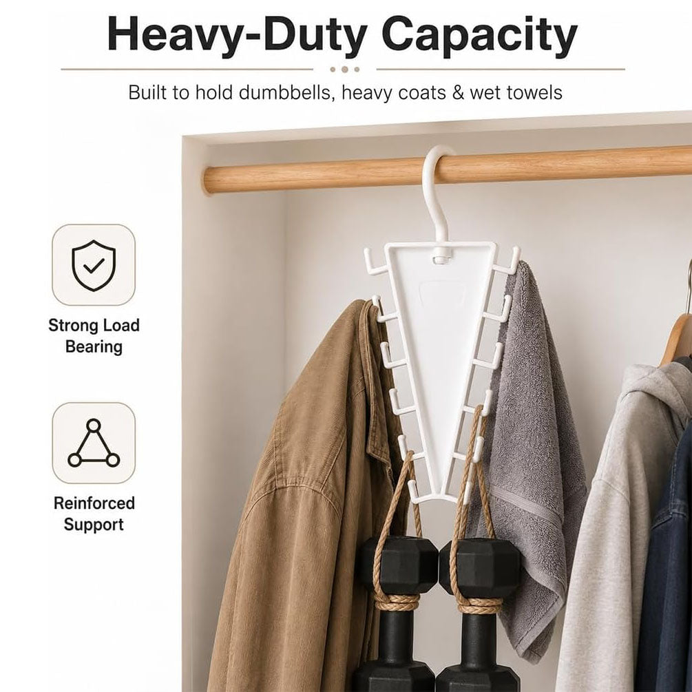 V Shaped Double-Sided Closet Organizer Hanger